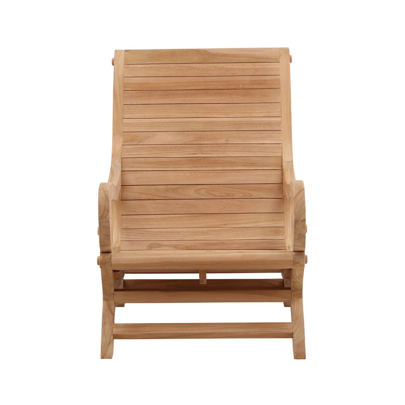 Natural Finish Teak Wood Chair 23.5 in Wide