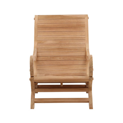 Natural Finish Teak Wood Chair 23.5 in Wide