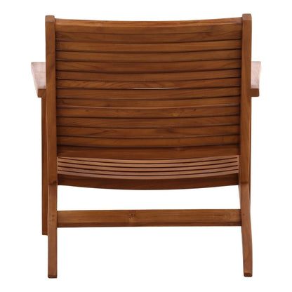 Natural Finish Teak Wood Chair 28.5 in Wide