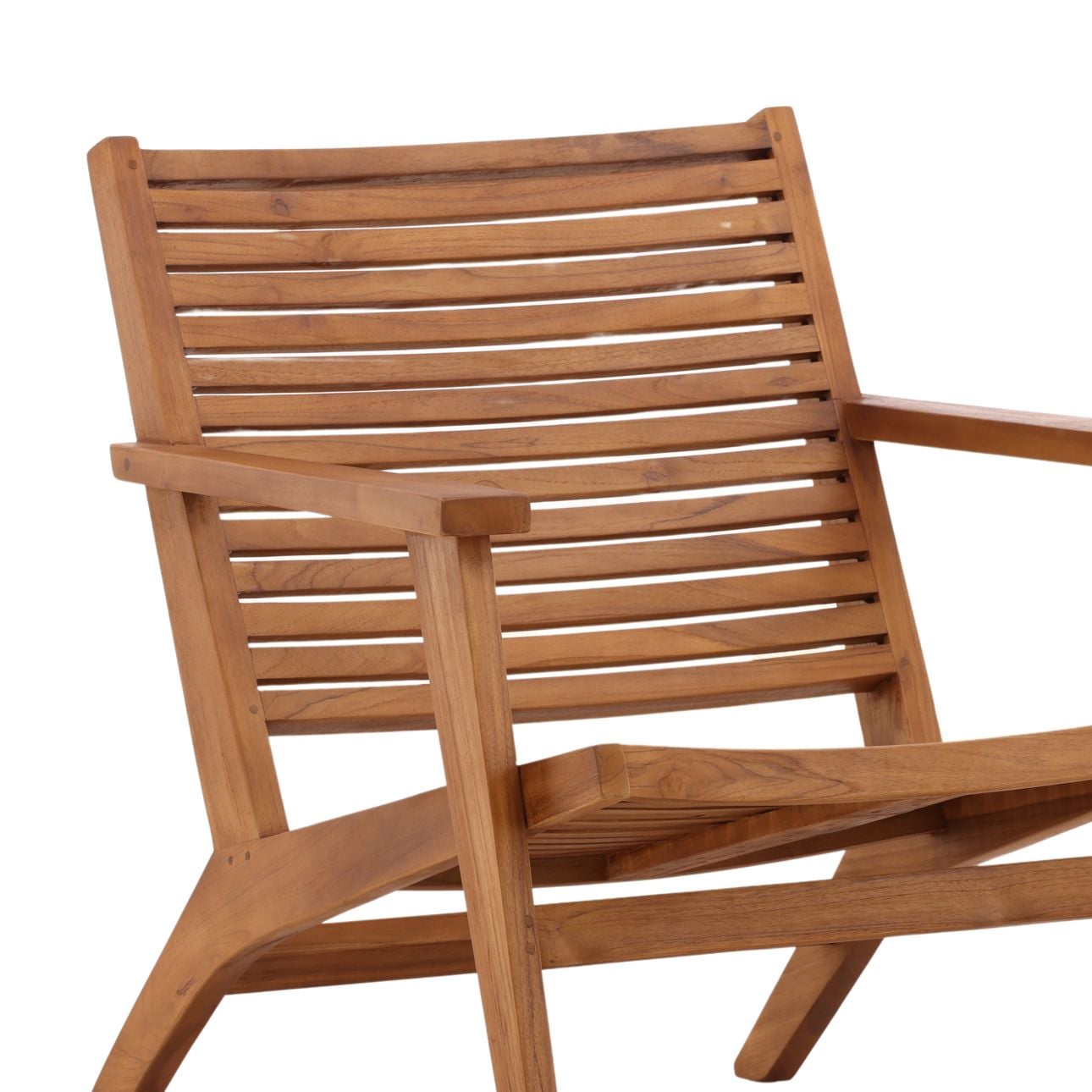 Natural Finish Teak Wood Chair 28.5 in Wide