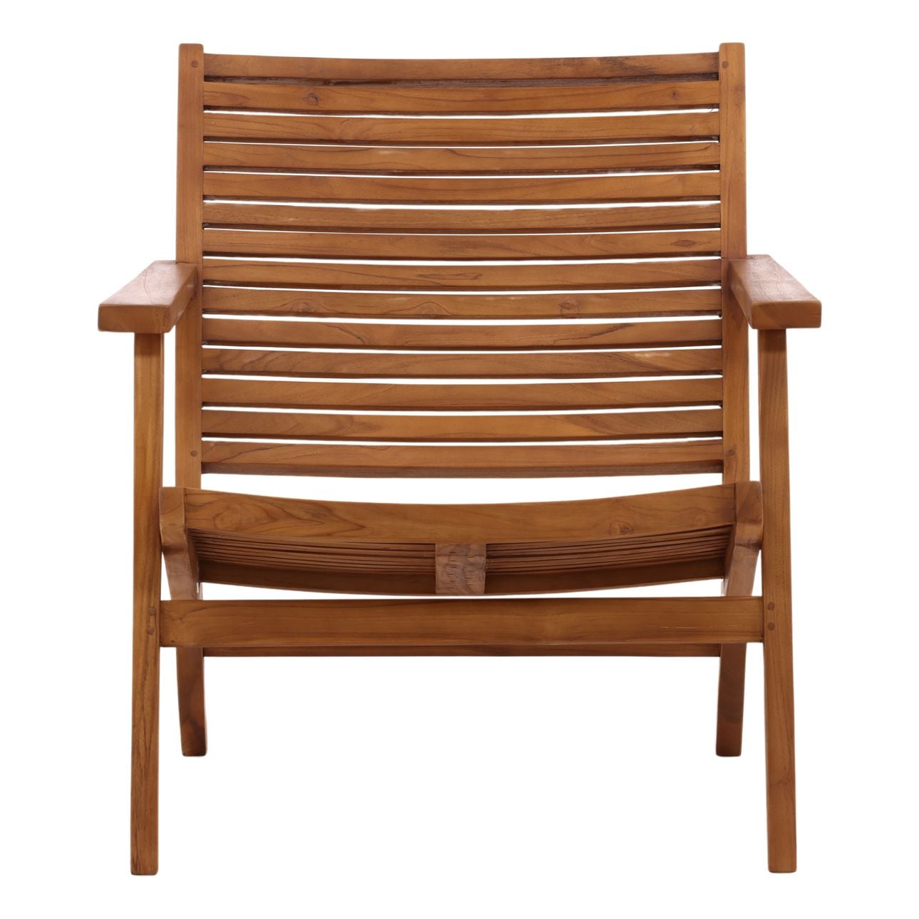 Natural Finish Teak Wood Chair 28.5 in Wide