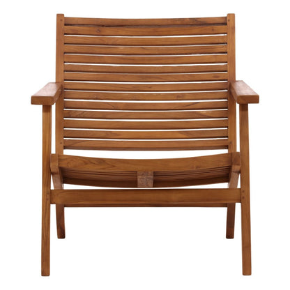 Natural Finish Teak Wood Chair 28.5 in Wide
