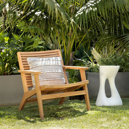 Natural Finish Teak Wood Chair 28.5 in Wide