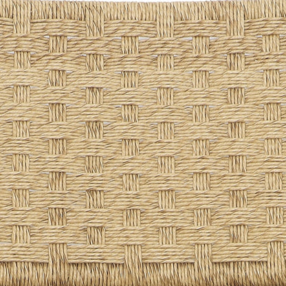 Natural Teak Wood and Synthetic Rattan Chair 25.5 in Wide