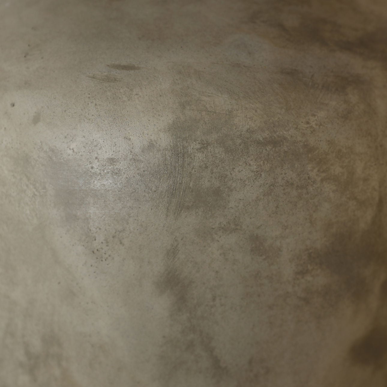 Natural Wood and Grey Concrete Finish Lightweight Concrete and Teak Wood Top Table 19.5 in Wide
