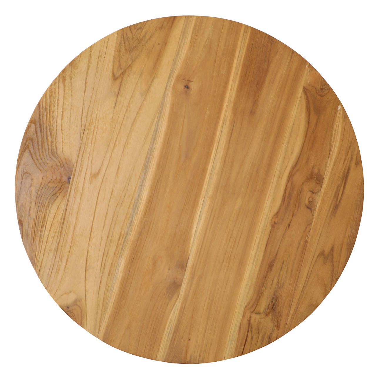 Natural Wood and Grey Concrete Finish Lightweight Concrete and Teak Wood Top Table 19.5 in Wide