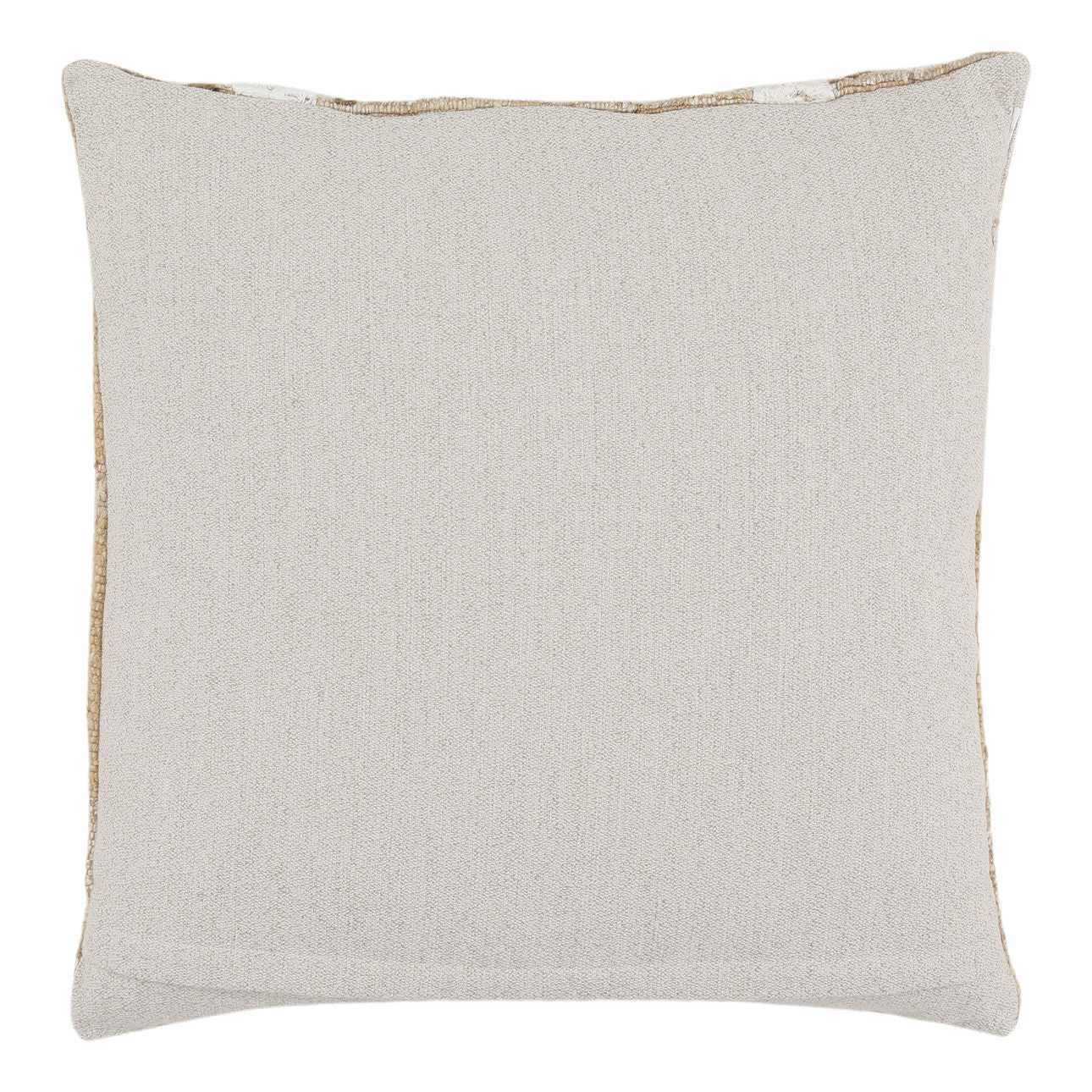 Natural Woven Cotton Silk and Textured Cotton Cover Pillow 23 in Wide