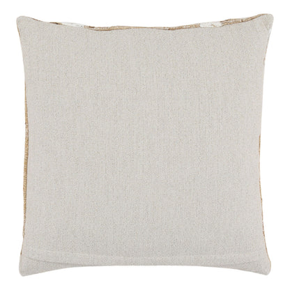 Natural Woven Cotton Silk and Textured Cotton Cover Pillow 23 in Wide