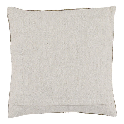 Olive Woven Silk and Cotton Blend Cover Pillow 20 in Wide