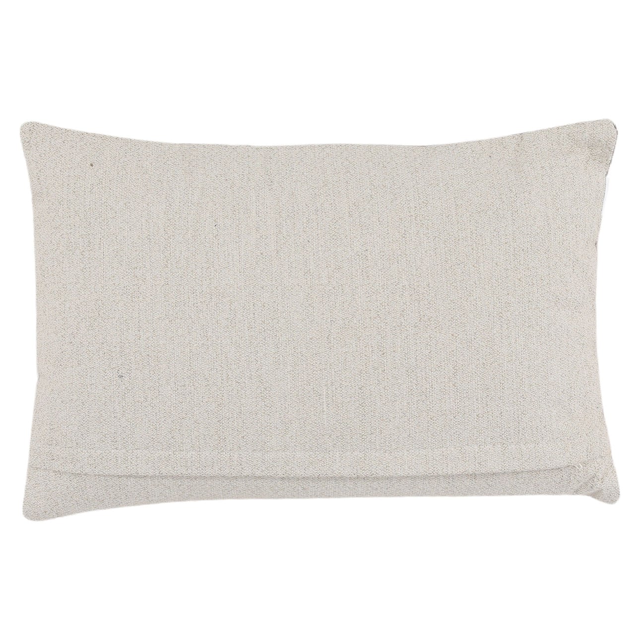 Grey Woven Cotton Viscose and Textured Cotton Cover Pillow 24 in Wide