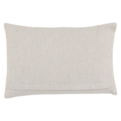 Grey Woven Cotton Viscose and Textured Cotton Cover Pillow 24 in Wide