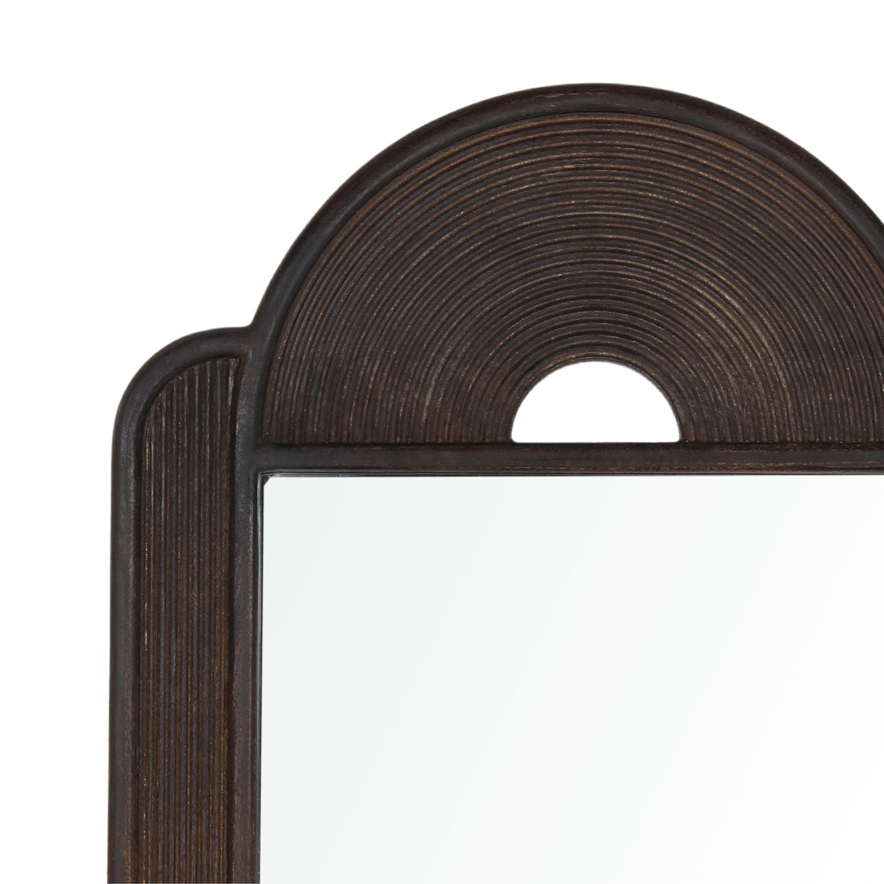 Dark Brown Mango Wood Mirror 25.5 in Wide