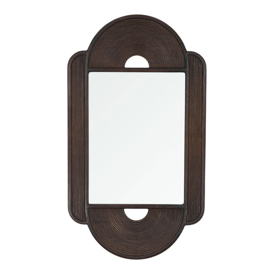 Dark Brown Mango Wood Mirror 25.5 in Wide