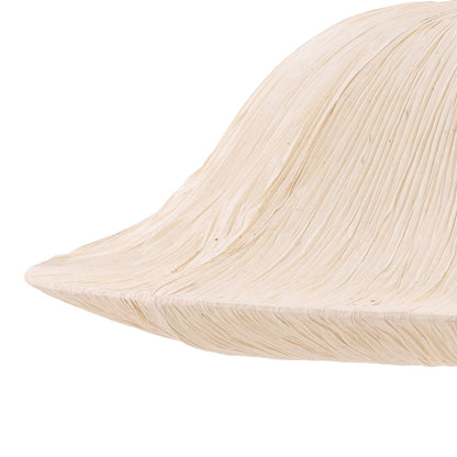 Natural Pleated Handmade Artisan Paper Light 24.5 in Wide