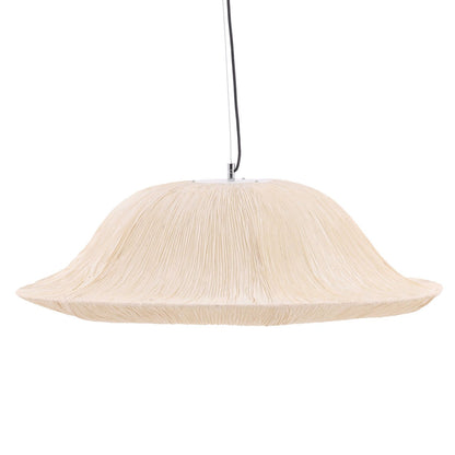 Natural Pleated Handmade Artisan Paper Light 24.5 in Wide