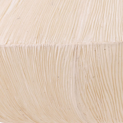 Natural Pleated Handmade Artisan Paper Light 32 in Wide