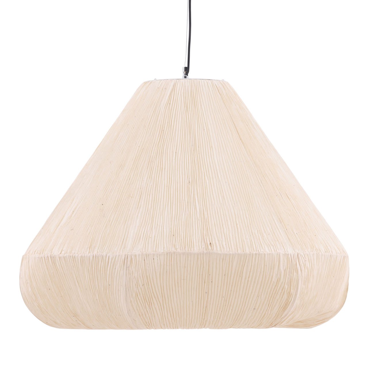 Natural Pleated Handmade Artisan Paper Light 32 in Wide