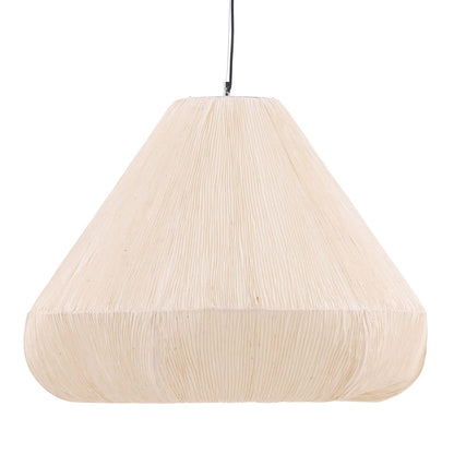 Natural Pleated Handmade Artisan Paper Light 32 in Wide