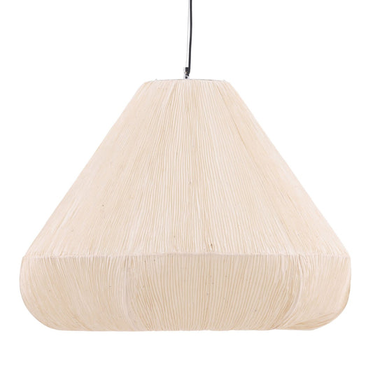 Natural Pleated Handmade Artisan Paper Light 32 in Wide