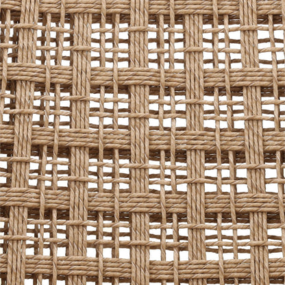Natural Twisted Synthetic Wicker, Aluminum and Teak Wood Chair 31 in Wide