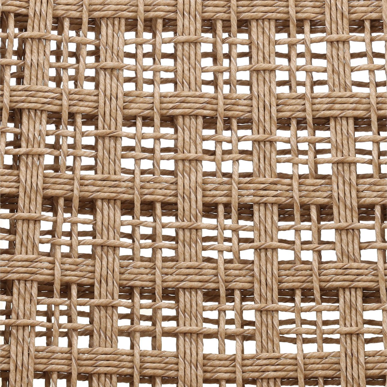 Natural Twisted Synthetic Wicker, Aluminum and Teak Wood Chair 31 in Wide