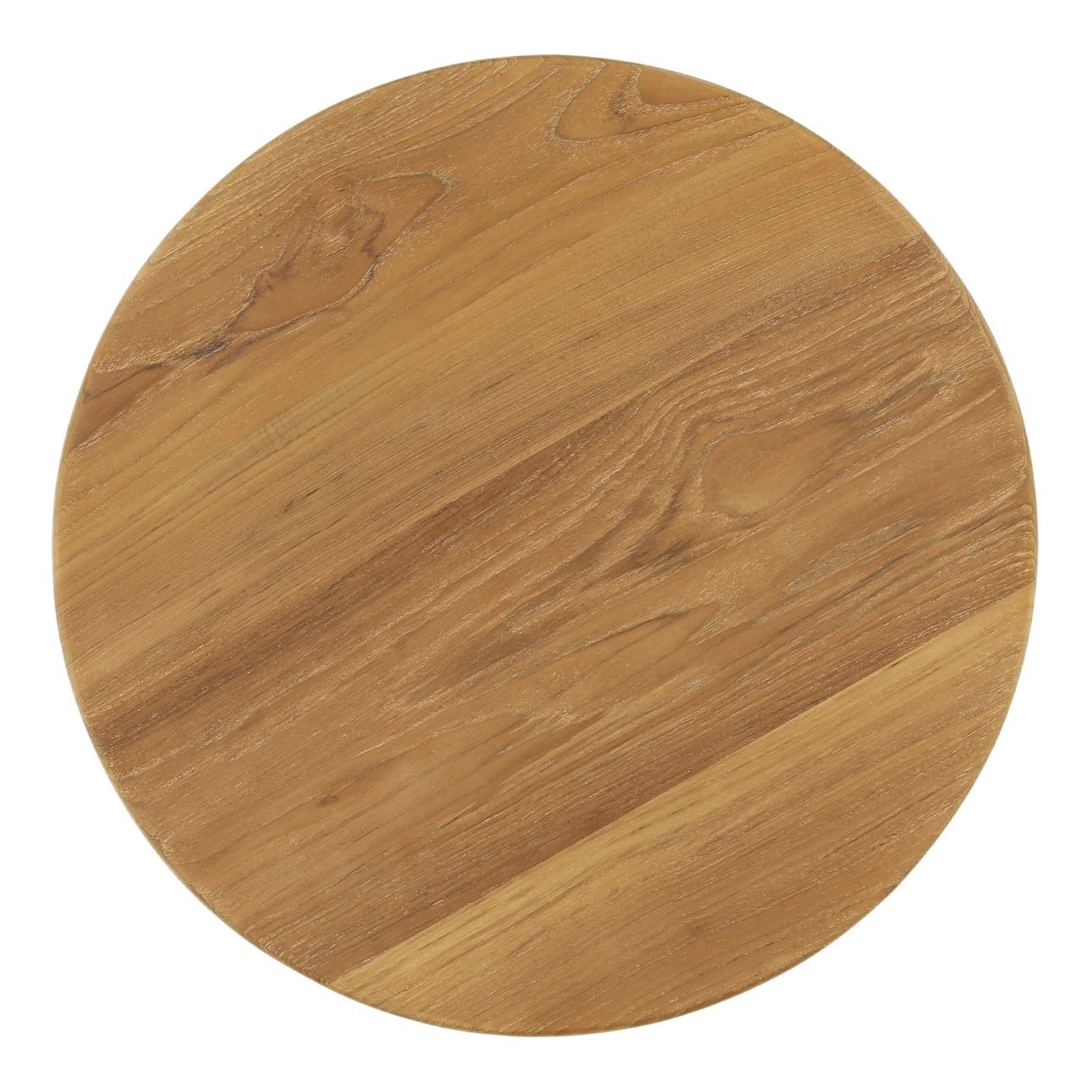 Natural Teak Wood and Twisted Synthetic Wicker Table 20 in Wide