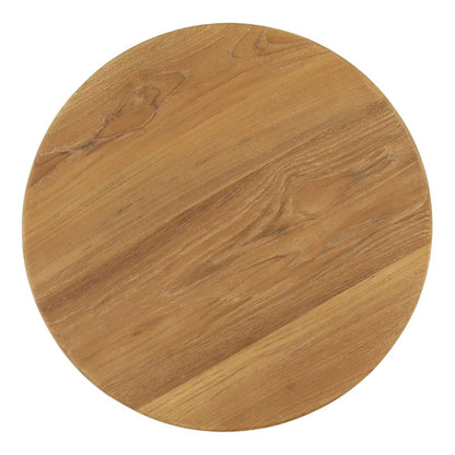 Natural Teak Wood and Twisted Synthetic Wicker Table 20 in Wide