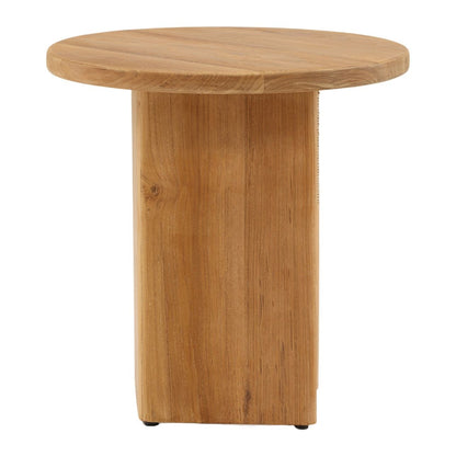 Natural Teak Wood and Twisted Synthetic Wicker Table 20 in Wide