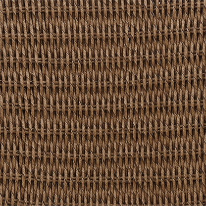 Sand and Light Brown Olefin, Twisted Synthetic Wicker, Aluminum and Teak Wood Chair 26.5 in Wide