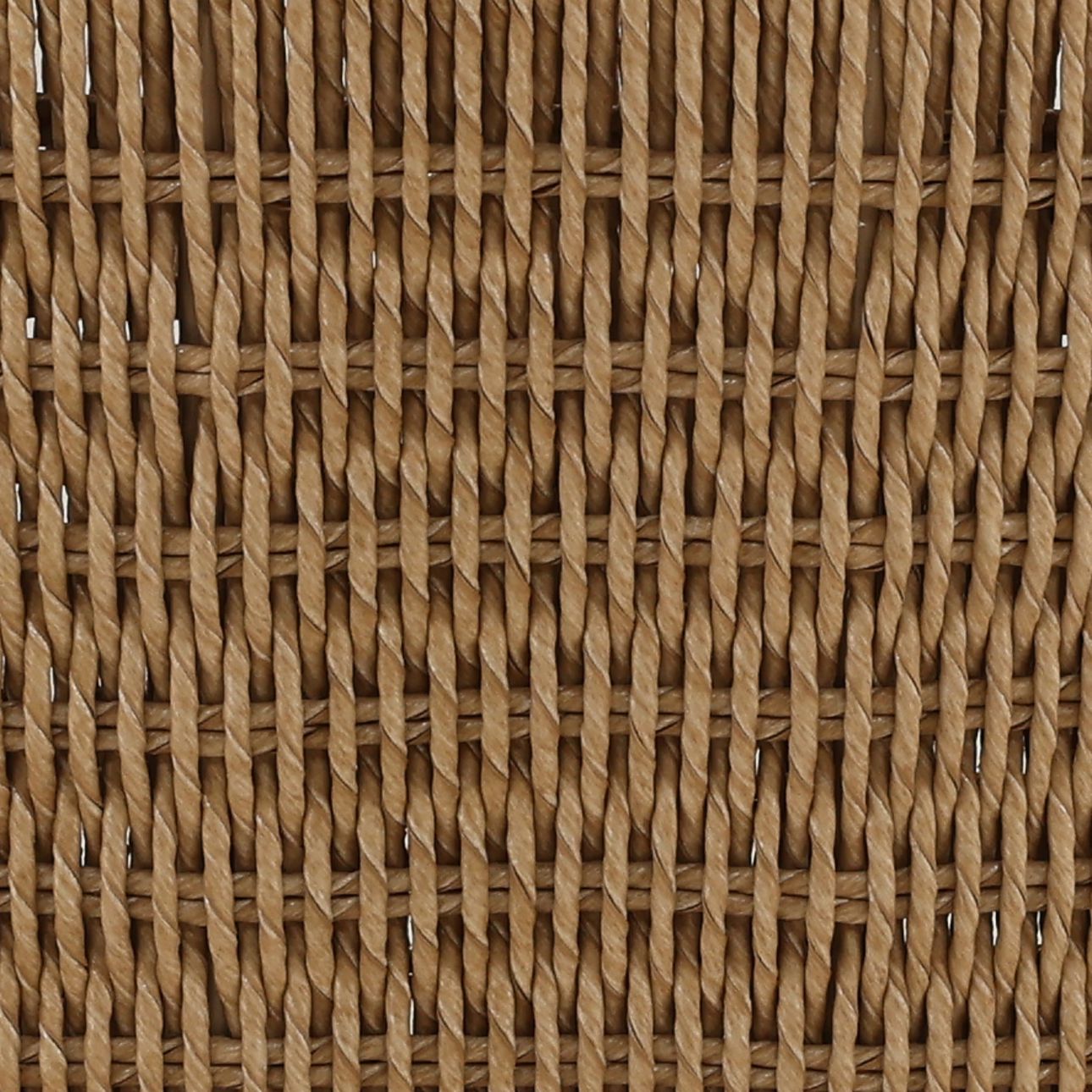 Natural Twisted Synthetic Wicker, Aluminum and Teak Wood Chair 24 in Wide