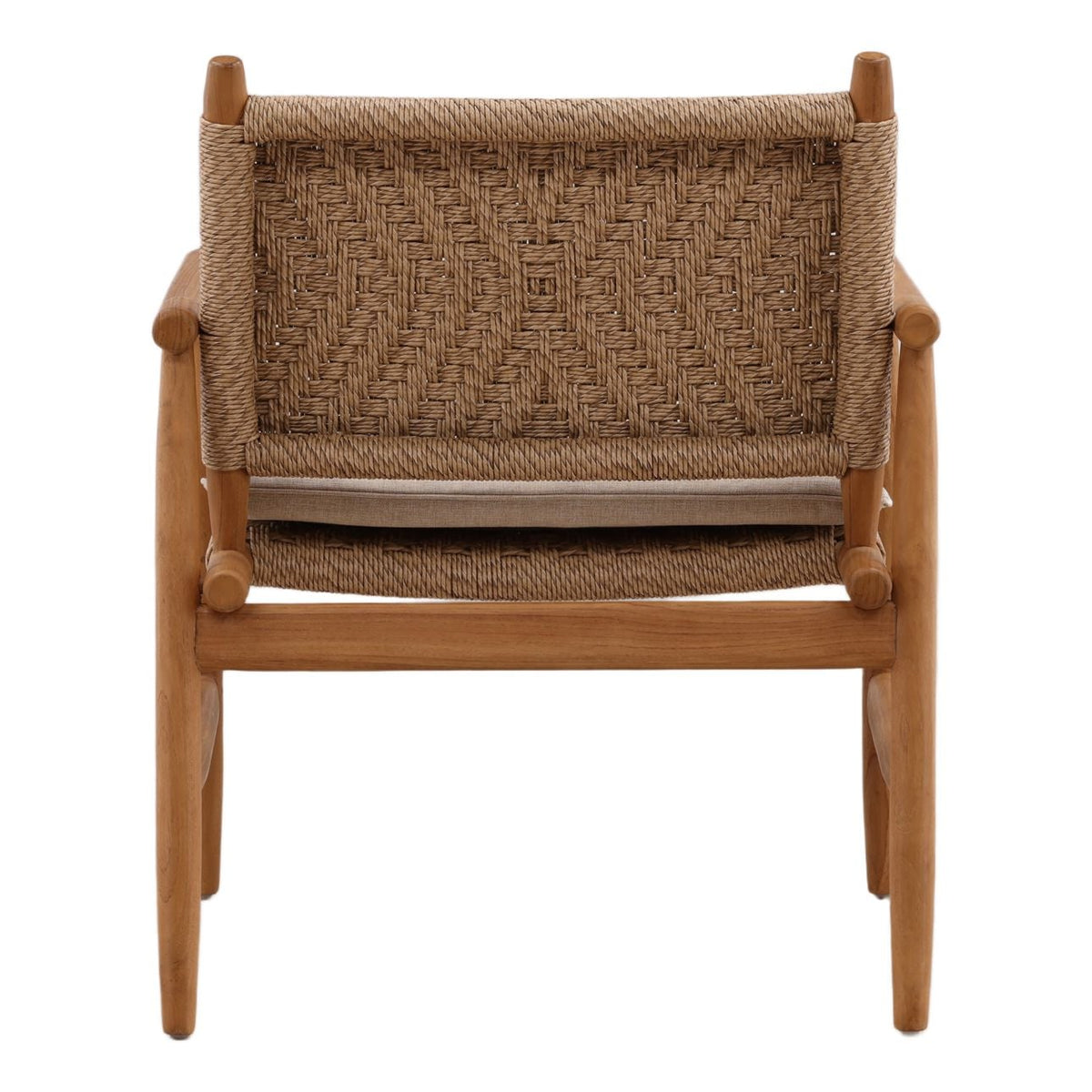 Crafted Twisted Synthetic Wicker and Teak Wood Outdoor Furniture