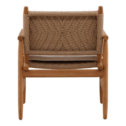 Crafted Twisted Synthetic Wicker and Teak Wood Outdoor Furniture