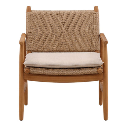 Crafted Twisted Synthetic Wicker and Teak Wood Outdoor Furniture