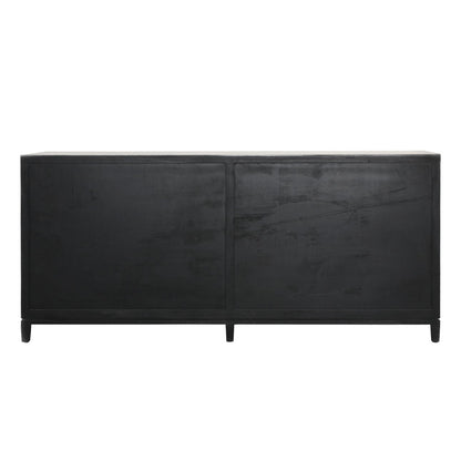 Light Warm Wash Finish Pine Wood Sideboard 79 in Wide