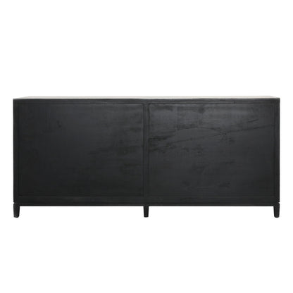 Light Warm Wash Finish Pine Wood Sideboard 79 in Wide