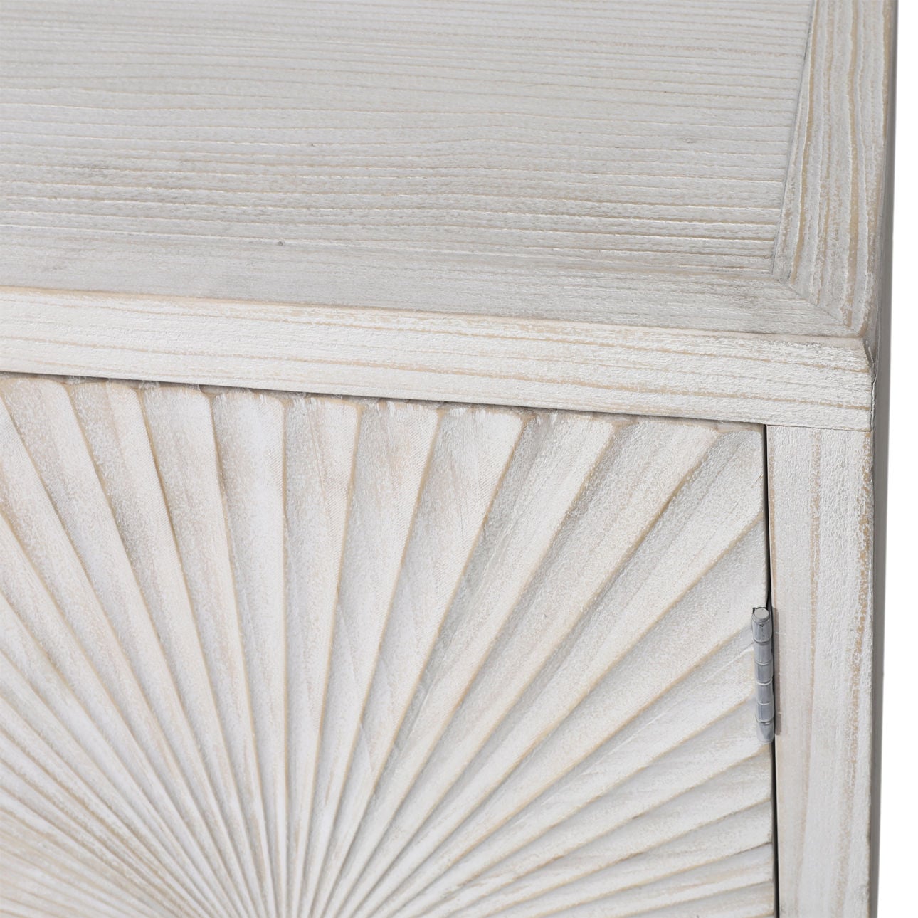 Light Warm Wash Finish Pine Wood Sideboard 79 in Wide