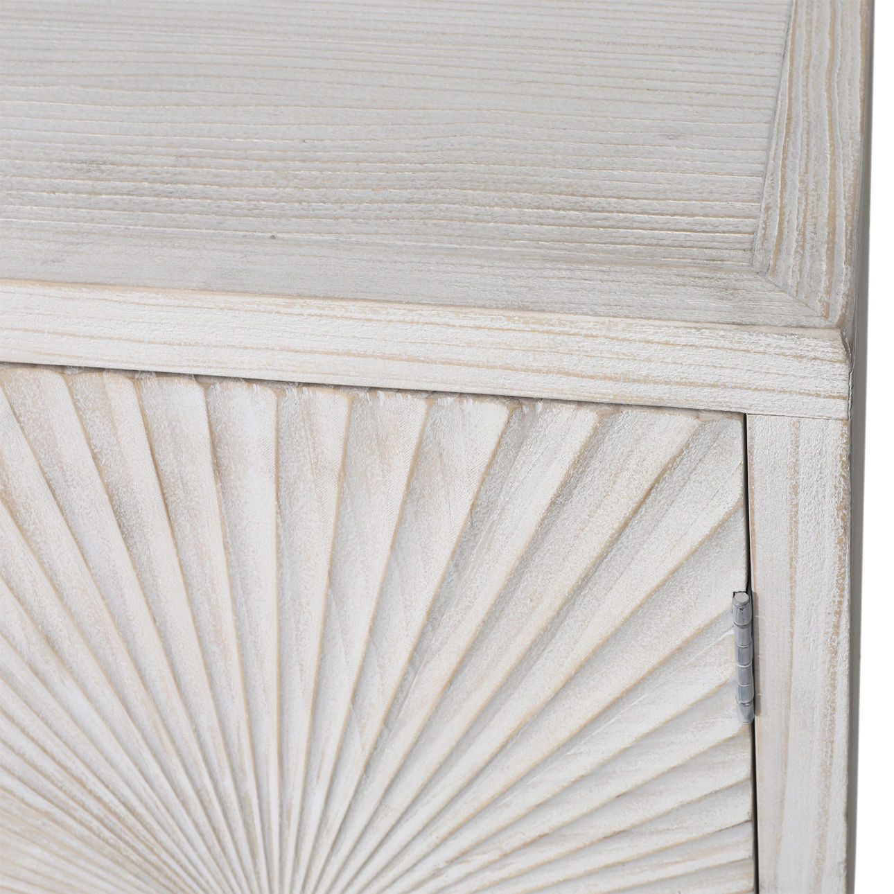 Light Warm Wash Finish Pine Wood Sideboard 79 in Wide