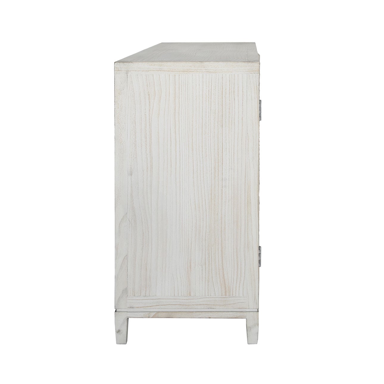 Light Warm Wash Finish Pine Wood Sideboard 79 in Wide