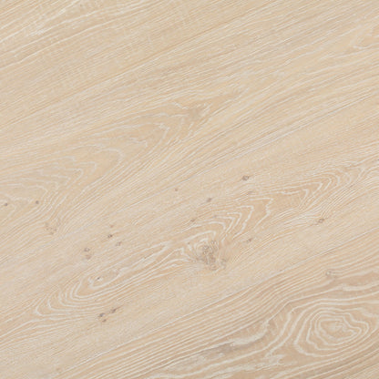 Light Natural and Black Oak Wood Table 53 in Wide