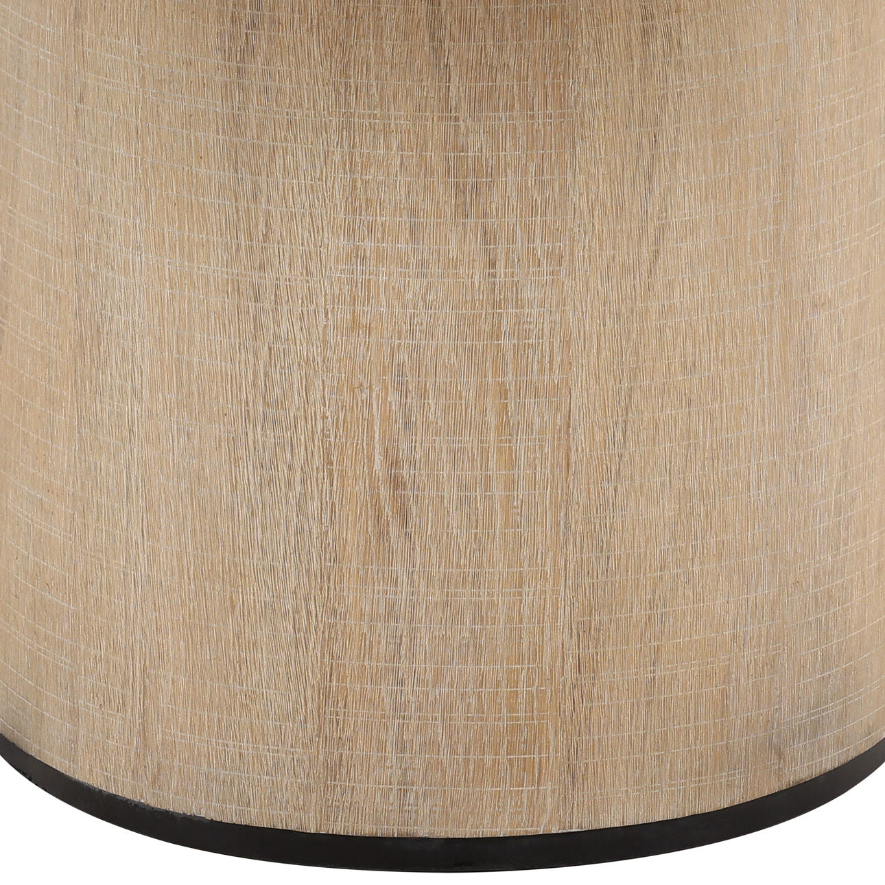 Light Natural and Black Oak Wood Table 53 in Wide