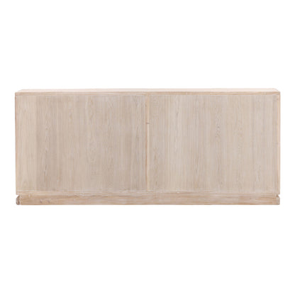 Whitewash Elm Wood Sideboard 106.5 in Wide