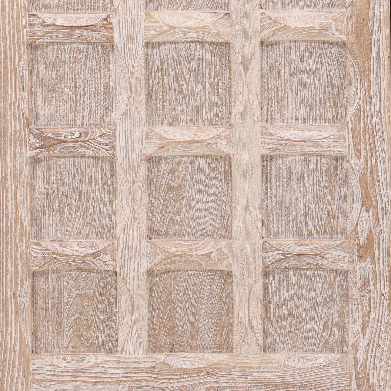Whitewash Elm Wood Sideboard 106.5 in Wide