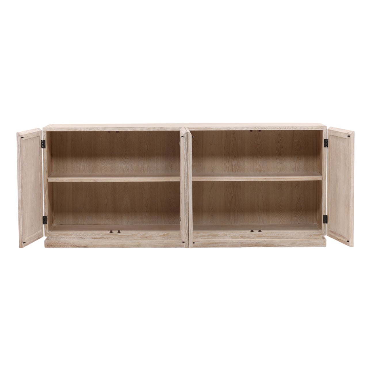 Whitewash Elm Wood Sideboard 106.5 in Wide