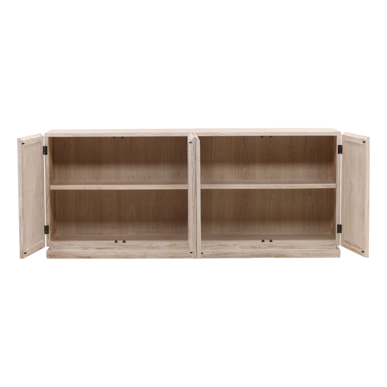 Whitewash Elm Wood Sideboard 106.5 in Wide