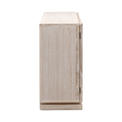 Whitewash Elm Wood Sideboard 106.5 in Wide