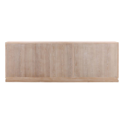 Whitewash Elm Wood Sideboard 106.5 in Wide