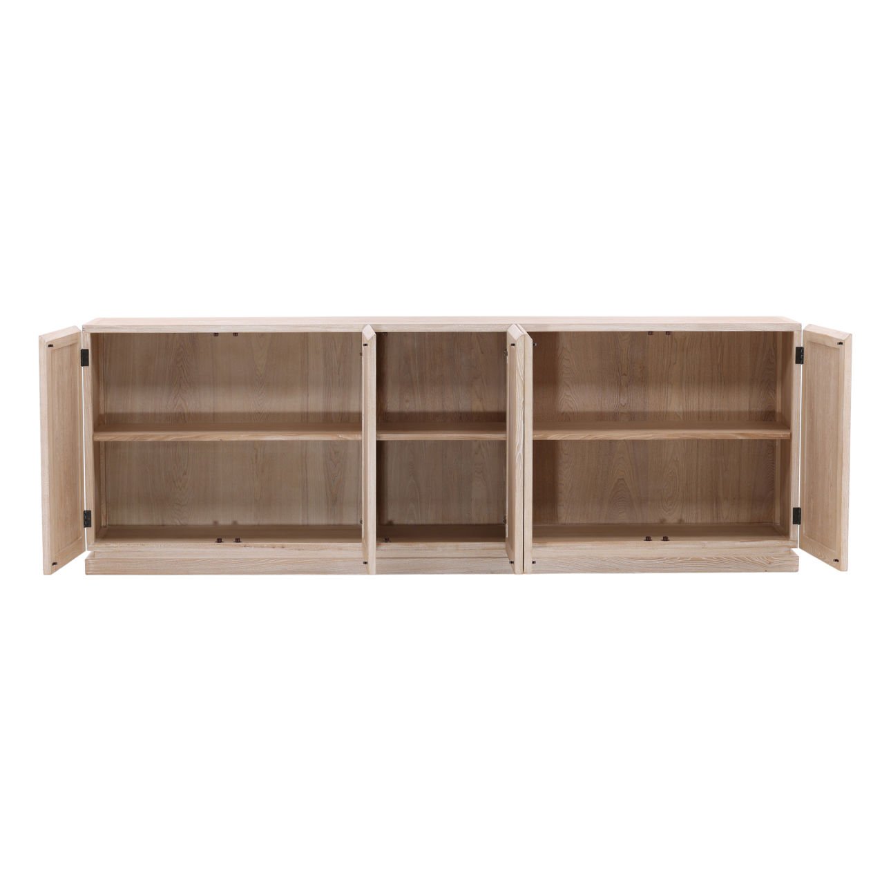 Whitewash Elm Wood Sideboard 106.5 in Wide