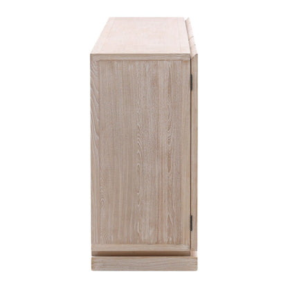 Whitewash Elm Wood Sideboard 106.5 in Wide