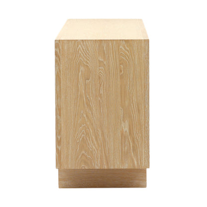 Light Natural Oak Wood Sideboard 86.5 in Wide