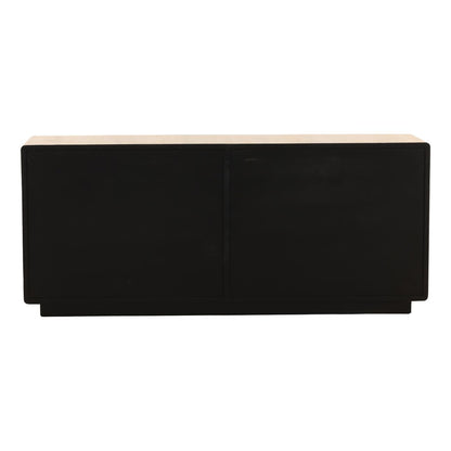 Light Natural Aged Oak Wood Sideboard 79 in Wide